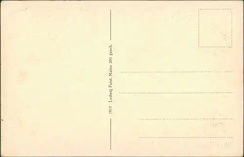 Ansichtskarte Mainz Das Kriegswahrzeichen - belebt 1925