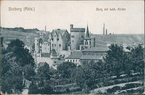 Ansichtskarte Stolberg Burg Stolberg, Kirche - Fabriken 1922