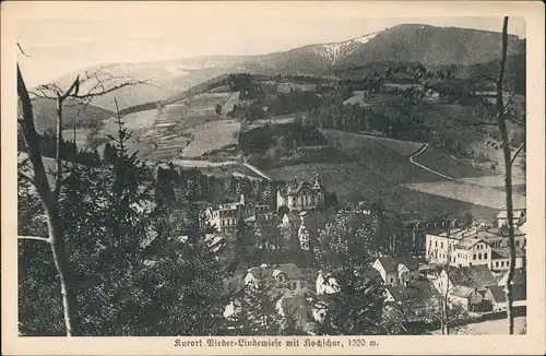 Postcard Bad Lindewiese Lipová-lázně Stadtblick 1928