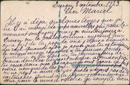 Düren Partie a.d. Evangelischen Volksschule Schule Schulgebäude 1923