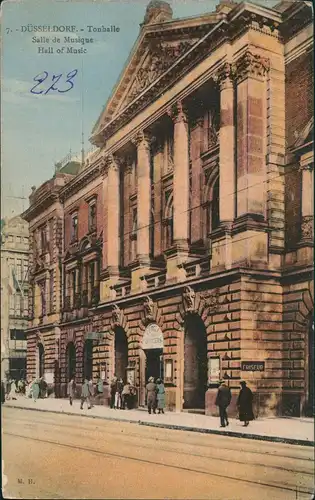 Ansichtskarte Düsseldorf Tonhalle, Straße - Friseur 1922