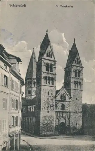 CPA Schlettstadt Sélestat St. Fideskirche - Platz 1922