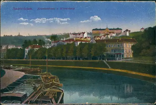 Ansichtskarte Saarbrücken Winterberg - Krankenhaus 1919