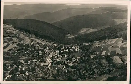 Ansichtskarte Waldkatzenbach-Waldbrunn (Odenwald) Luftbild 1951