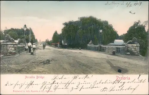 Postcard Pretoria Tshwane Straßenpartie Arcadia Brücke 1905