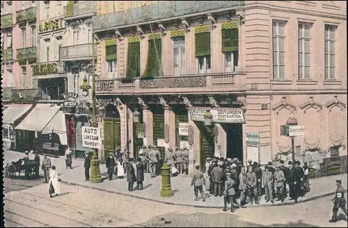 CPA Lille rue Nationale Soldaten Zeitung Feldpost 1916