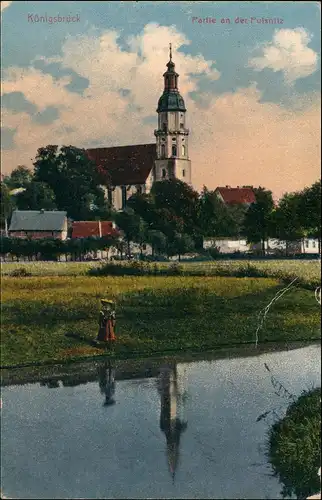 Ansichtskarte Pulsnitz Połčnica Partie an der Pulsnitz 1927
