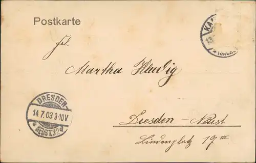 Ansichtskarte Kamenz Kamjenc Hutberg, Anlagen 1903