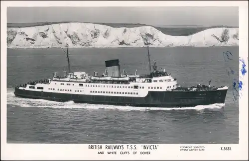Postcard Dover Dampfer British Railways TSS Invicta Luftbild 1964