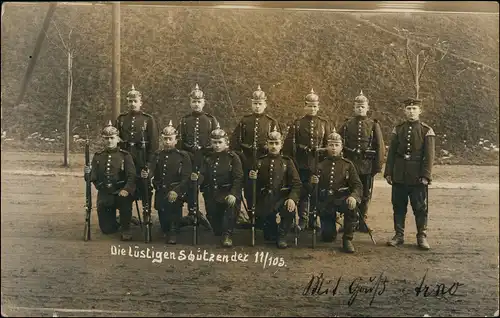 Straßburg Strasbourg Die lustigen Schützen 11/105 Pickelhaube Militaria 1913