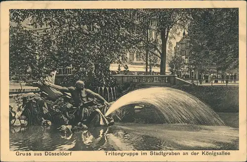 Ansichtskarte Düsseldorf Stadtgraben - Königsallee 1926