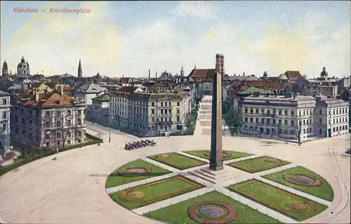 Ansichtskarte München Karolinenplatz 1910