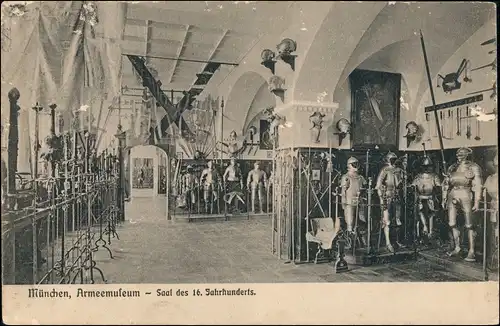 Ansichtskarte München Armeemuseum Saaldes 16. Jh. 1914