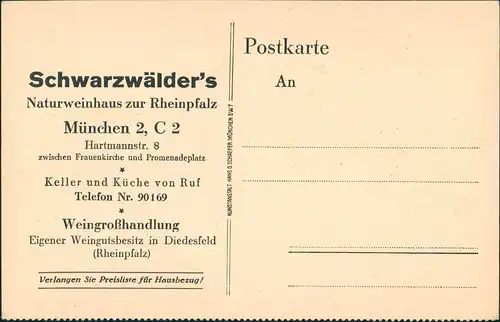 München Luftbild Schwarzwälders Naturweinhaus Hartmannstraße 8 1928