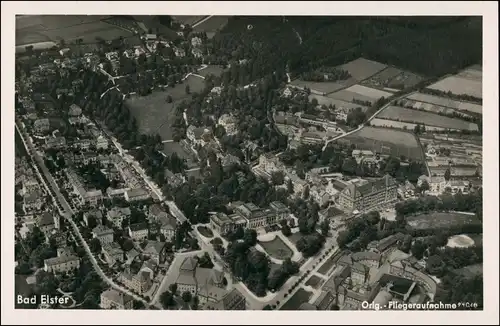 Ansichtskarte Bad Elster Luftbild aus großer Höhe 1930