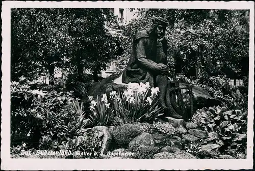 Foto Dux Duchcov Denkmal Walter von der Vogelweide 1942 Privatfoto