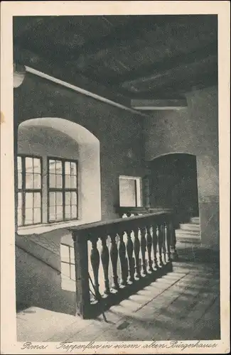 Ansichtskarte Pirna Treppenaufgang - Bürgerhaus 1926