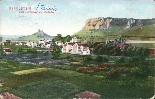 Ansichtskarte Gerolstein Blick zur Auburg und Monterlay 1910