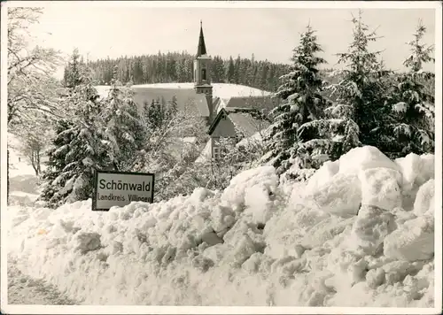Schönwald im Schwarzwald Der zugeschneite Ort LK Villingen 1966 Privatfoto