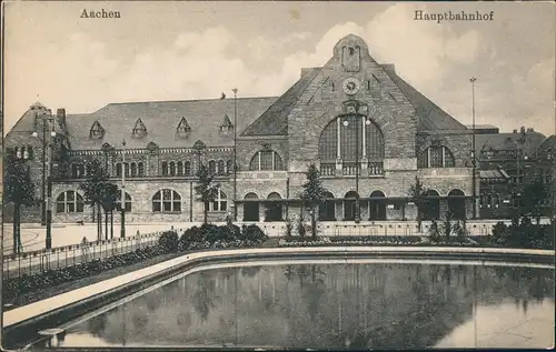 Ansichtskarte Aachen Hauptbahnhof, Anlagen 1918
