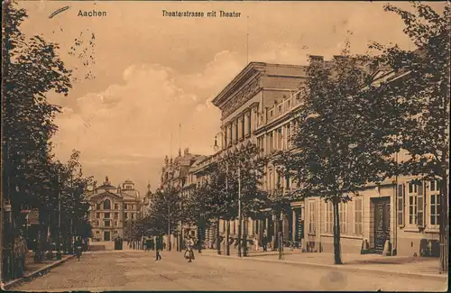 Ansichtskarte Aachen Theaterstraße 1924