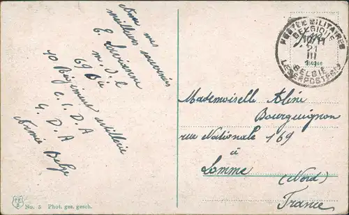 Ansichtskarte Krefeld Crefeld Bismarckplatz gel Feldpost Belgique 1923