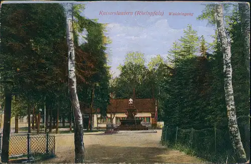 Ansichtskarte Kaiserslautern Waldeingang 1929