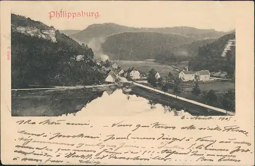 Ansichtskarte Philippsburg Stadz´tpartie 1905