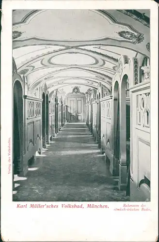 München Karl Müller Volksbad, München. Ruheraum des römisch-irischen Bades 1903