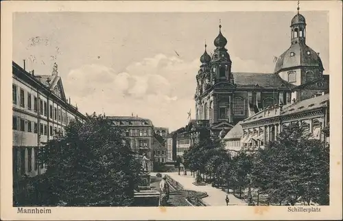 Ansichtskarte Mannheim Schillerplatz 1932