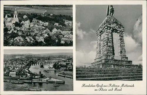 Ansichtskarte Beilstein (Mosel) Metternich, Deutsches Eck 1972