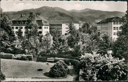 Ansichtskarte Hausach (Schwarzwald) Eisenbahner Schule 1961