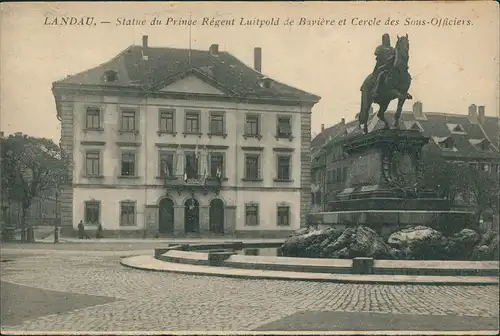 Landau in der Pfalz Denkmal Prince Regent Luitpold (frz. Karte) 1910