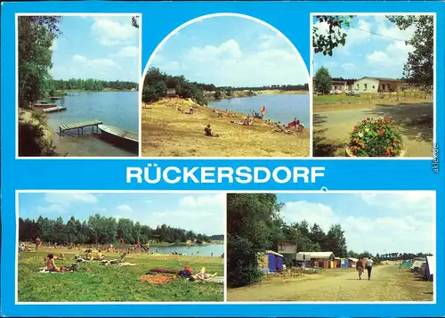 Ansichtskarte Rückersdorf Rückersdorfer Teich 1982