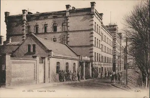 Ansichtskarte Kehl (Rhein) Caserne Charlet - Kaserne 1924