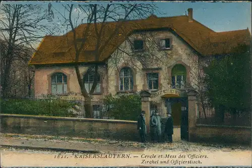 Ansichtskarte Kaiserslautern Cercle et Mess des Officiers. 1923