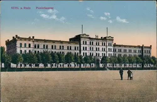 Ansichtskarte Kehl (Rhein) Pionierkaserne 1919