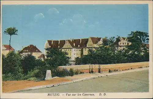 CPA Mutzig Blick über die Kaserne 1922