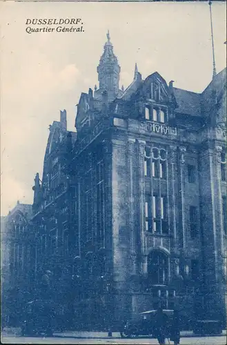 Ansichtskarte Düsseldorf Quartier General 1922