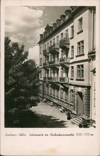 Ansichtskarte Schönwald im Schwarzwald Kurhaus Adler 1932