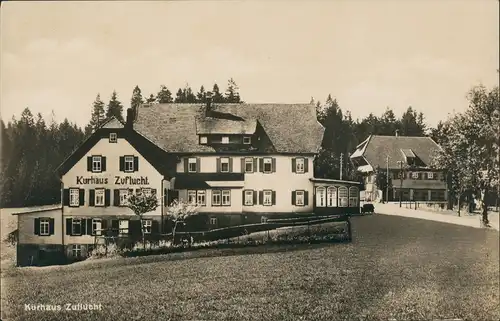 Ansichtskarte Kniebis-Freudenstadt Kurhaus Zuflucht 1932