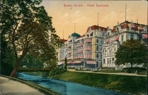 Ansichtskarte Baden-Baden Hotel Stephanie 1919