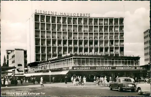 Ansichtskarte Essen (Ruhr) Kettwiger Straße Siemens Werbung Mercedes 1963