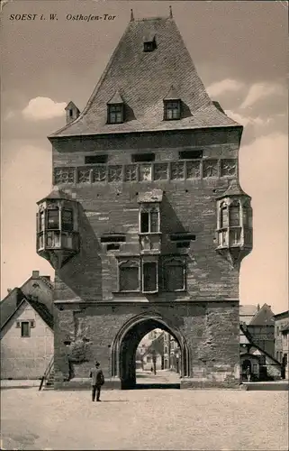 Ansichtskarte Soest Ostertor/Osthofentor - Durchblick 1928