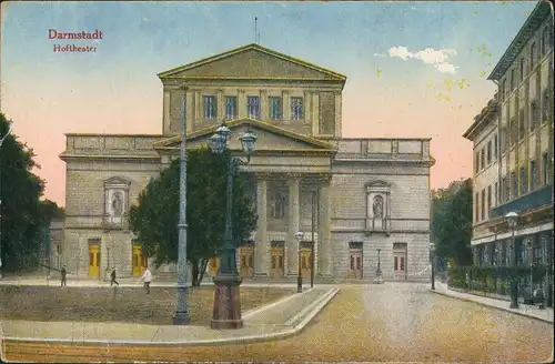 Ansichtskarte Darmstadt Hoftheater 1922