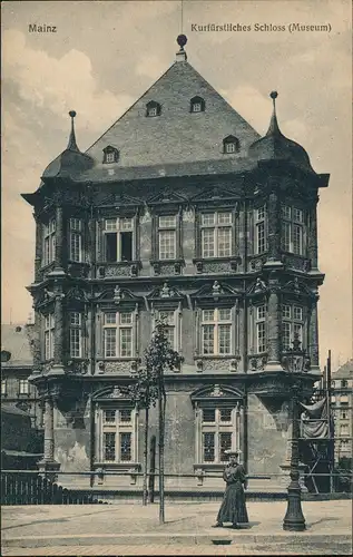 Ansichtskarte Mainz Schloß, Frau Gerüst 1918