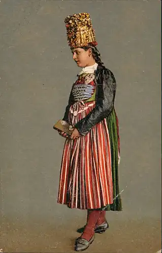 Ansichtskarte Schaffhausen Braut aus dem Kanton 1912