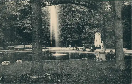 Franzensbad Františkovy Lázně Parkmotiv mit Esperanto Denkmal 1913