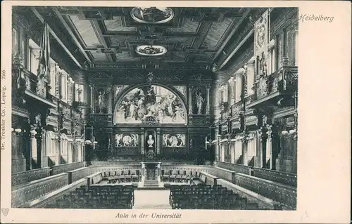 Ansichtskarte Heidelberg Universität - Aula 1911