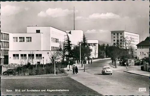 Ansichtskarte Bonn Straßenpartie Bundeshaus 1962